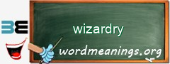 WordMeaning blackboard for wizardry